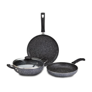 Amazon Solimo Aluminium 4 Piece Non-Stick Cookware Set