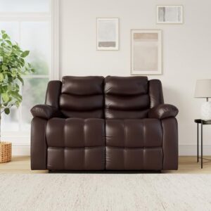 Solimo Delphi 2 Seater Leatherette Recliner Brown Rs. 15199
