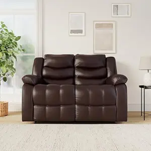 Solimo Delphi 2 Seater Leatherette Recliner Brown Rs. 15199