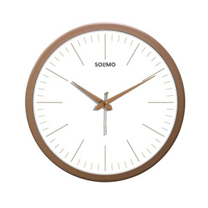 Solimo Elegant Metallic Analog Wall Clock, Silent Sweep