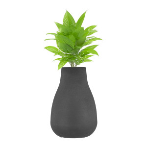 Solimo Stylish Textured Black Flower Vase (Big)