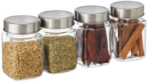 Solimo Glass Jars Set of 4 310ml BPA