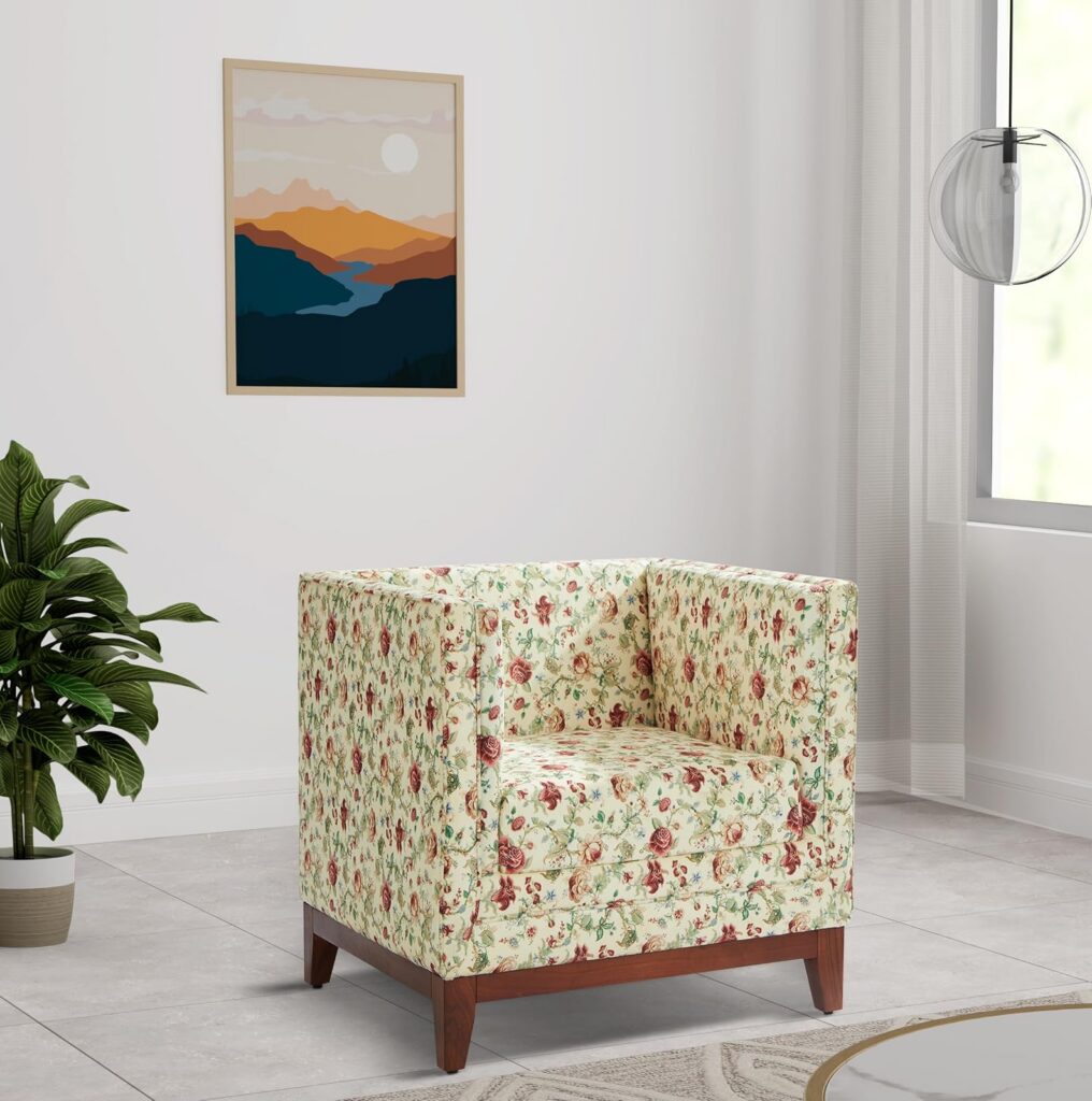 Solimo Halley 1 Seater Sofa Fabric Multicolour