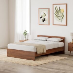 Solimo Medusa Queen Bed (Walnut) Rs. 8099