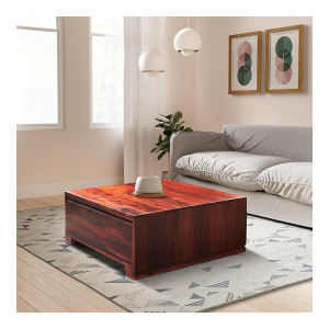 Solimo Korngold Solid Sheesham Wood Coffee Table with 2 Drawers