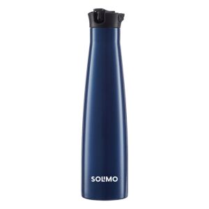 Deal Solimo Stainless Steel Sleek Bottle 600ml Navy Blue Rs. 586
