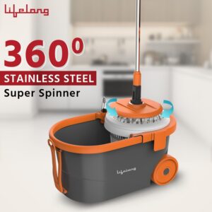 Spin Floor Mop Set 12L with Bucket Microfiber Refills Rs.577 @ Amazon