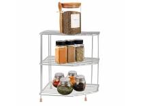 Deal Stainless Steel Kitchen Organizer Rack Corner Shelf Rs. 379