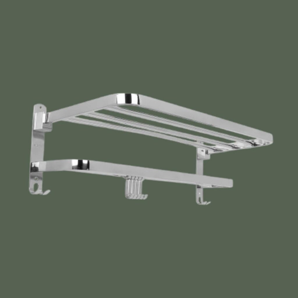 Deal Stainless Steel 304 Grade Folding Towel Rack for Bathroom Rs. 1599