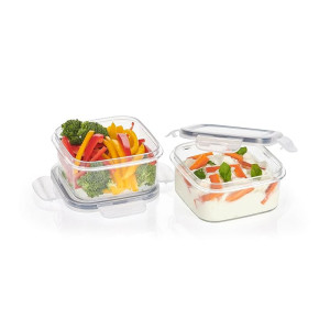 Steelo Sofresh Plastic Kitchen Storage Square Air Tight Container Set