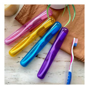 Stewit Premium Toothbrush Container Cap for Travel & Home (Pack of 4)