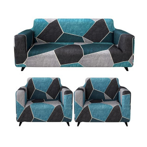 Sofa Cover 5 Seater Fully Covered Stretchable Polyester Spandex