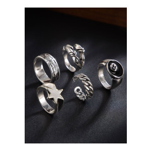 StyleCast x Revolte Silver-Plated Adjustable Finger Rings