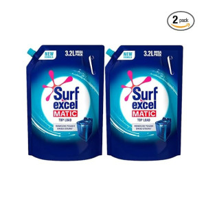 Surf Excel Matic Top Load Liquid Detergent 3.2L Refill (Pack of 2)