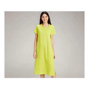 Symbol Women Cotton Calf Length Nighty (Plus Sizes)
