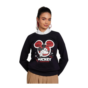 Symbol Women’s Cotton Blend Round Neck Sweatshirt (Plus Sizes)