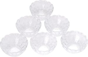 Deal Serving Bowl Set of 6 Clear Glass Round Rs. 806