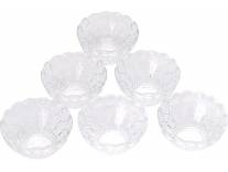 Deal Serving Bowl Set of 6 Clear Glass Round Rs. 806