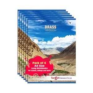 TARGET PUBLICATIONS A4 Size Single Line Notebooks (Set of 6)