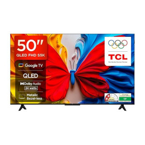 TCL 50-inch Metallic Bezel-Less FHD Smart QLED Google TV