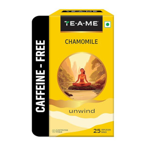 TE-A-ME Chamomile Tea – 25 Tea Bags for Sleep & Stress Relief