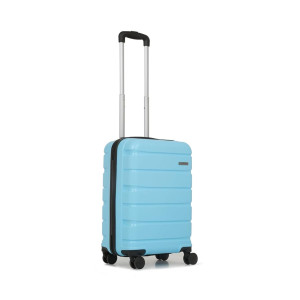 TEAKWOOD LEATHERS 8 Wheels Hard Cabin Trolley Bag with Zipper Closure, Adjustable Handle & 360 Degree Lock System