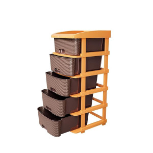 TEX-RO Plastic Modular Drawer Organizer 5 Layer