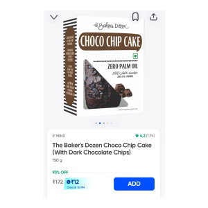 The Baker’s Dozen Choco Chip Cake with Dark Chocolate Chips