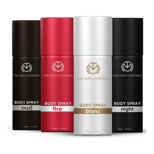 THE MAN COMPANY Blanc, Fire, Night & Oud Deodorant Set (Pack of 4)