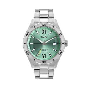 TIMEX Analog Watch for Men with Silver Stainless Steel Bracelet Band