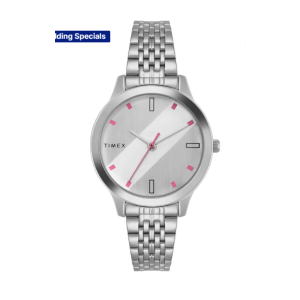TIMEX Silver Dial Analog Watch – For Women