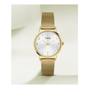 TIMEX Round 32mm Silver Dial Analog Watch For Women