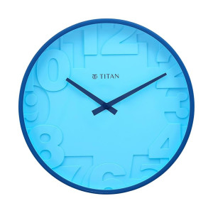 Titan Contemporary Blue Wall Clock