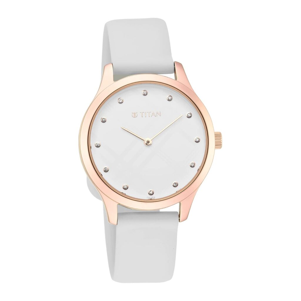 Titan Women’s White Dial Analog Watch