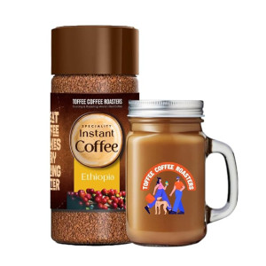Toffee Coffee Roasters Ethiopia Speciality Instant Coffee With Free Mason Jar