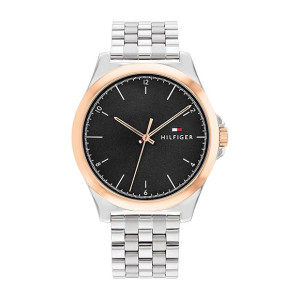 Tommy Hilfiger Quartz Multifunction Black Dial Stainless Steel Strap Watch for Men