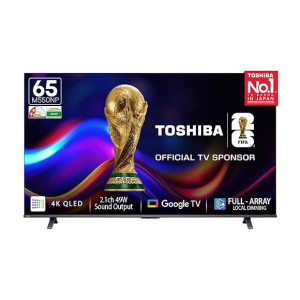 Toshiba 164 cm (65 Inches) 4K Ultra HD Smart QLED Google TV with Dolby Vision Atmos, VRR 120 Hz & Game Mode