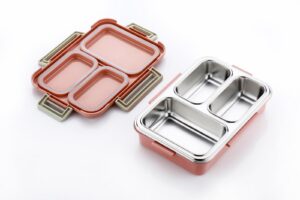Toysbuddy ABS Lunch Box 3 Compartment Pink