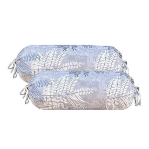 Trance Home Linen 100% Cotton 200TC Pipe-in Bolster Cover