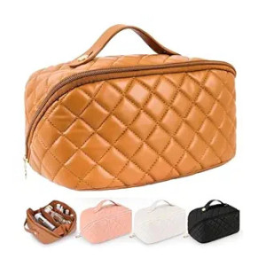 Travel Cosmetic Bag Women’s Makeup Large Capacity Portable PU Leather Multifunctional Organizer