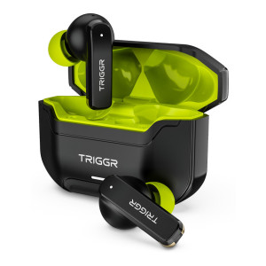 TRIGGR Raze 1 Bluetooth Headset with 40H Battery, 40ms Low Latency, Dual ENC Mic