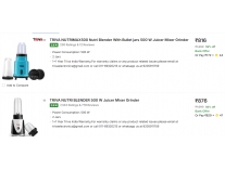 Triva Mixer Juicer Grinder from Rs. 816 at Flipkart