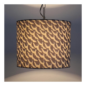 tu casa Flocking Bird Print Fabric Glow Pendent Light Hanging Lamp