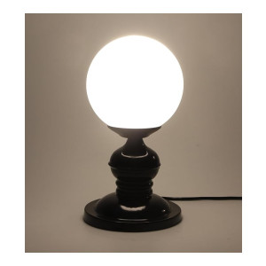 tu casa Moon Light Metal Table Lamp with Glass Shade (10″)