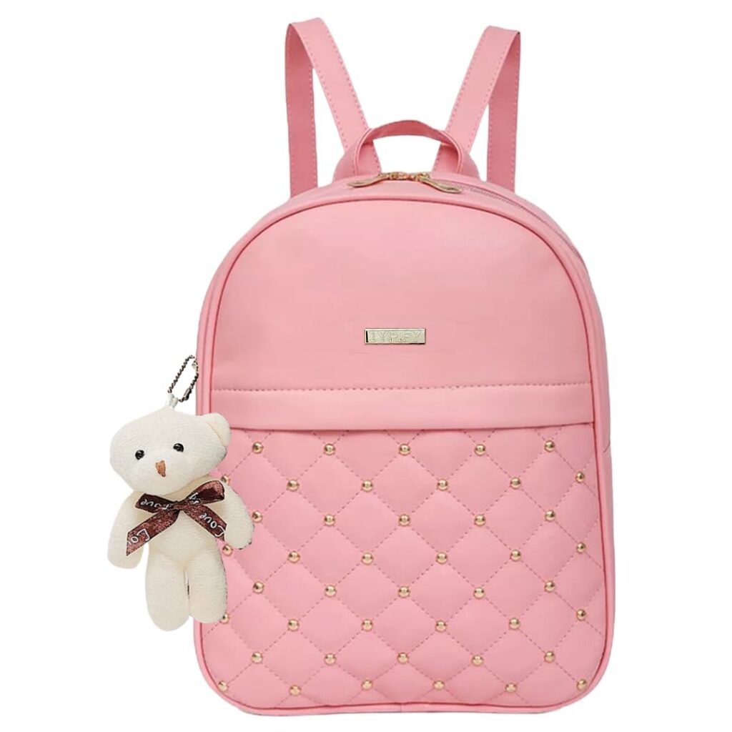 Deal Alert TYPIFY PU Leather Teddy Keychain Backpack Rs.360