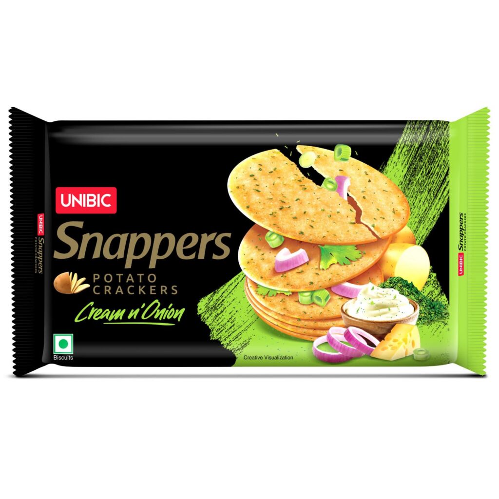 Unibic SNAPPERS P C Cream Onion 24x280G Rs. 75