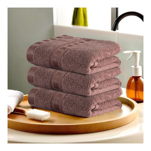 Urbane Home Pack of 3 Cotton Hand/Face Towels & Gym Napkins