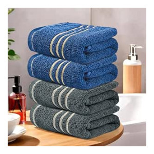 Urbane Home Soft Cotton Face Towels for Men & Women (Pack of 4)