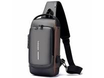 USB Sling Chest Bag Waterproof Crossbody Backpack