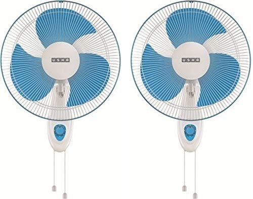 Usha Helix 400mm Wall Fan (White and Blue) 2 Pack Rs. 5739